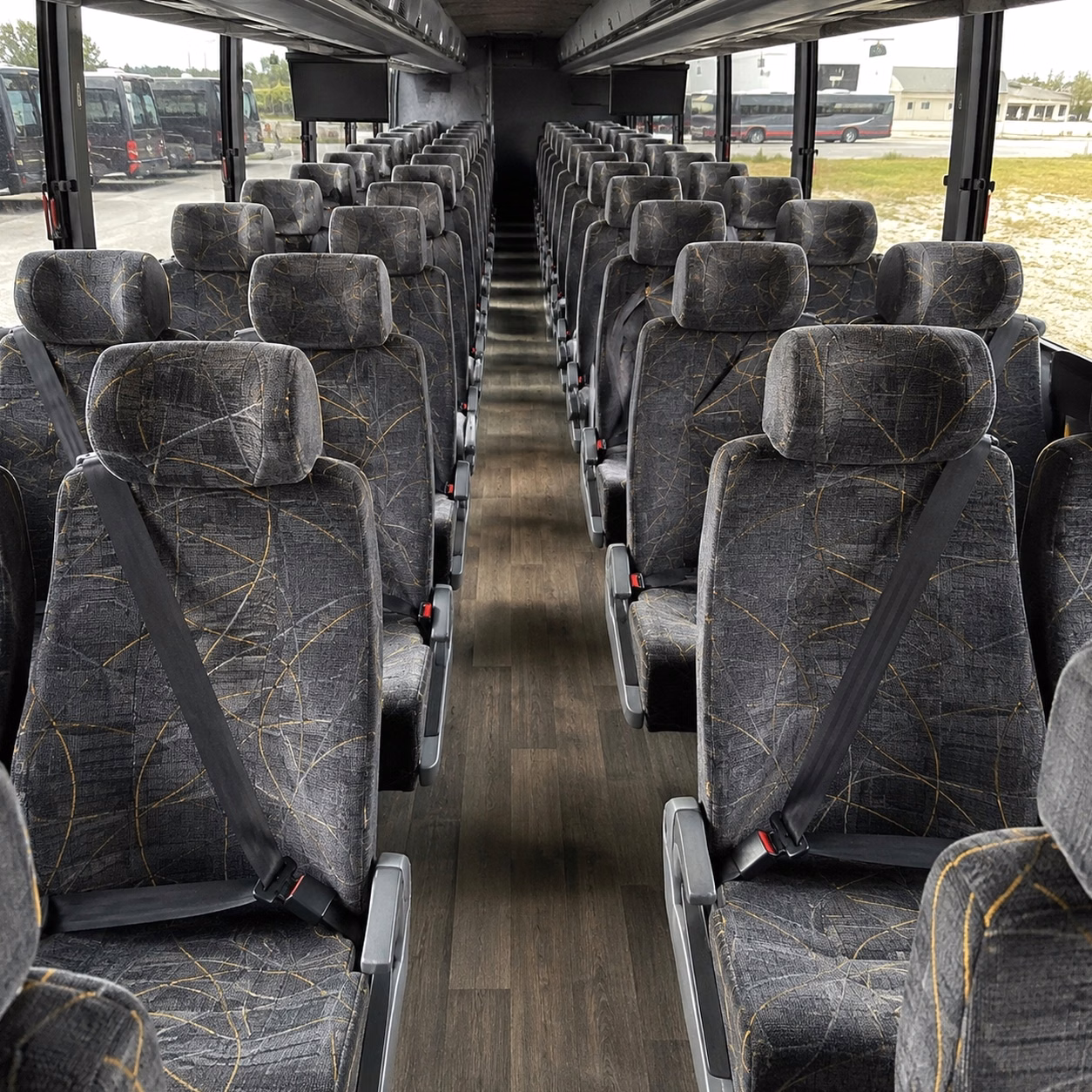 newark charter bus interior